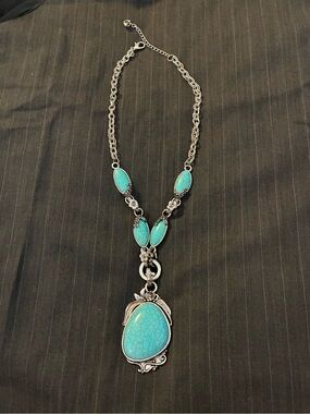 Novadab Turquoise Vintage Look Statement Necklace